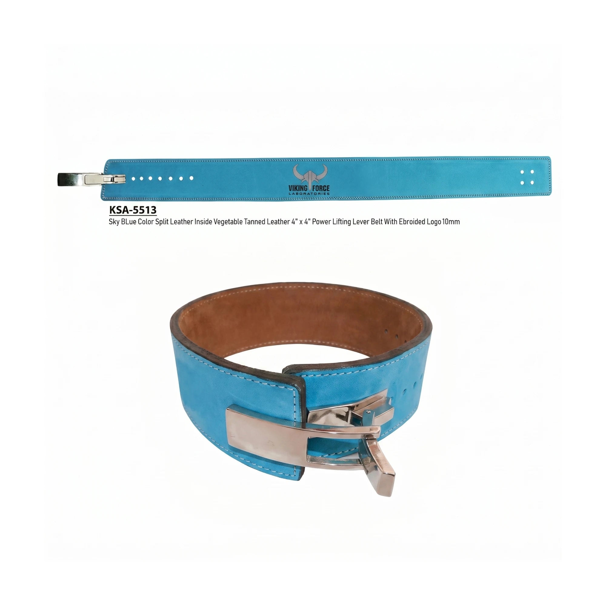 Viking Force Power Lever Belt KSA-5513 in Sky Blue
